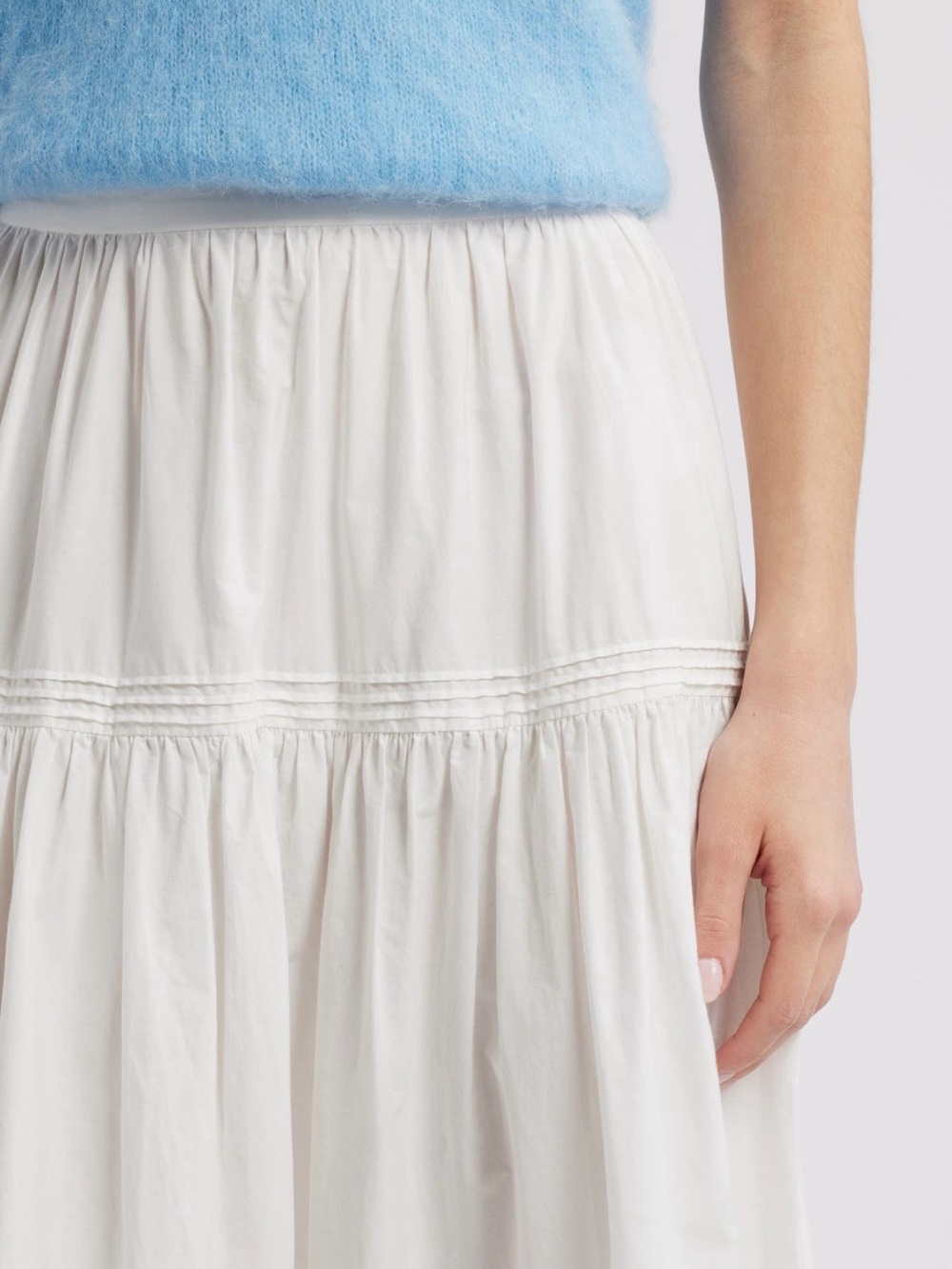 Doen Sebastiane Tiered Maxi Skirt In Powder XS NWT - Picture 3 of 7